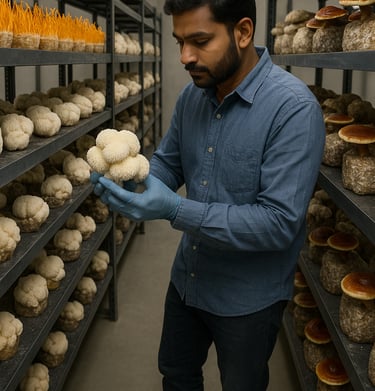 Inspecting medicinal mushrooms