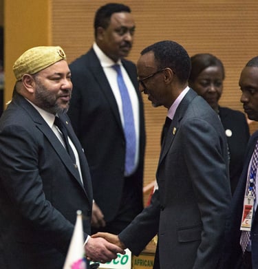 moroccan king with african leaders