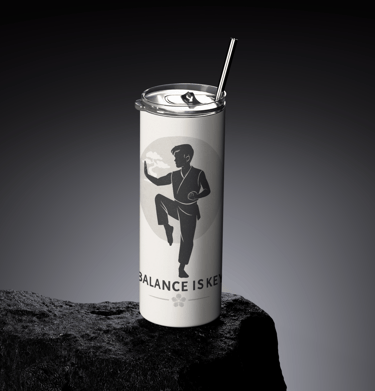 Balance is Key Tumbler created by young creator and neurodivergent artist