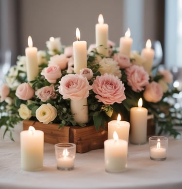 A variety of candle containers showcasing options from frosted glass to classic amber jars, displayed with fresh botanicals.