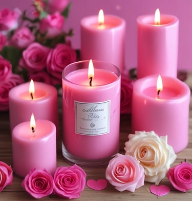 A beautifully packaged candle gift box featuring a sleek design and branded label, ready for international shipping.