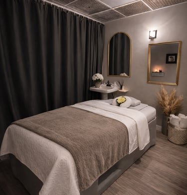 Reaxing Japanese Head Spa set up at at Aveira Spa & Wellness