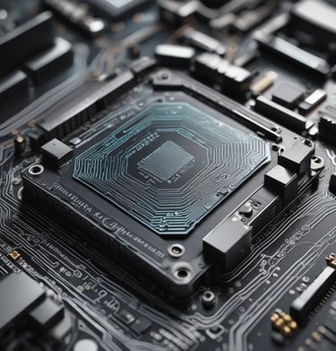 A creative brainstorming session with holographic media concepts floating above a sleek conference table.