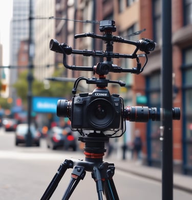 A dynamic team collaborating over futuristic digital marketing dashboards glowing on dark screens.