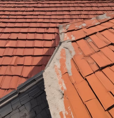 Inspector checking the roof for wind mitigation features on a coastal home.