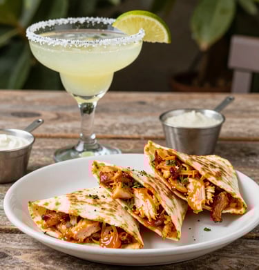 Ethan holding a cold drink, mid-laugh, with fairy lights twinkling overhead.
