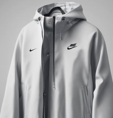 A colorful assortment of casual wear laid out on a wooden table, showcasing variety.