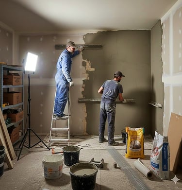 R2agnréage d'un mur par P.S.Immo