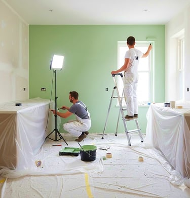 peinture d'une pièce par P.S.Immo