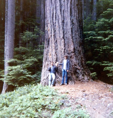 Two teens explore Mt. Rainer