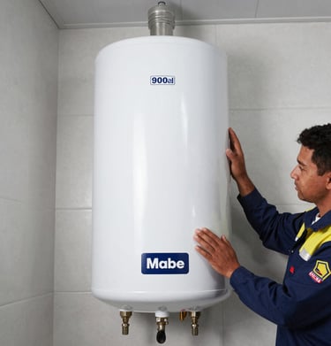 Close-up of a Mabe gas oven control panel being repaired