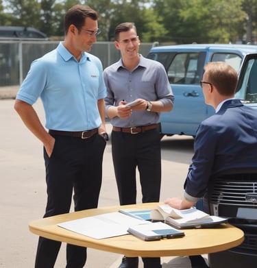 A coach giving personalized feedback to a salesperson during a one-on-one session.