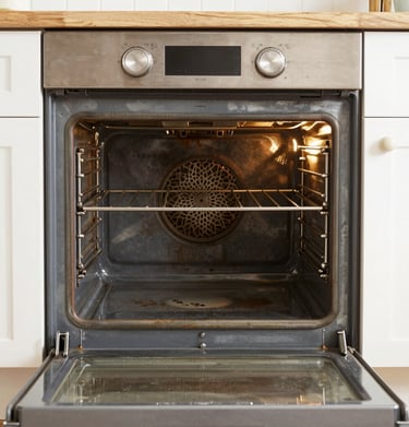 A hallway with lighting fixtures and door handles tagged for inventory purposes.