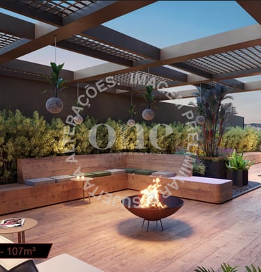 Terraço externo - investimento imobiliário na liberdade