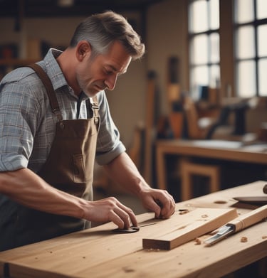 On-site photo of craftsmen installing custom cabinetry during the execution phase.