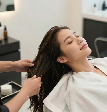 A set of perfectly manicured nails with a glossy, deep red polish.