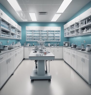 A delivery truck from World Campus Supply unloading medical supplies at a clinic.