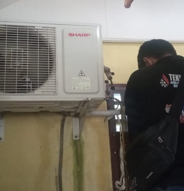 Layanan service AC Lestari Teknik berlokasi di Cibinong, Bogor