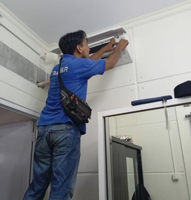 Layanan service AC Lestari Teknik berlokasi di Cibinong, Bogor