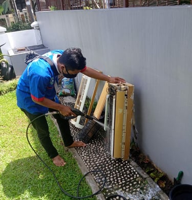 Layanan service AC Lestari Teknik berlokasi di Cibinong, Bogor