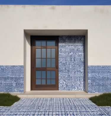 Architects collaborating over blueprints in a bright, creative studio.