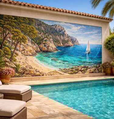 Mural porcelánico para exterior