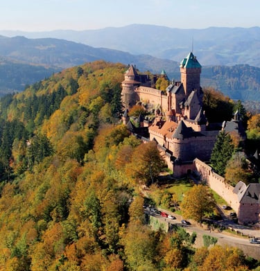Château du Haut Koenigsbourg vu du ciel