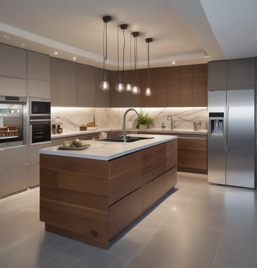 Elegant kitchen with artisan details and thoughtful layout for conscious cooking