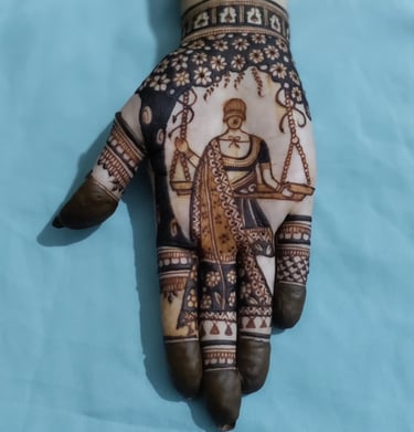 Heena design for palm