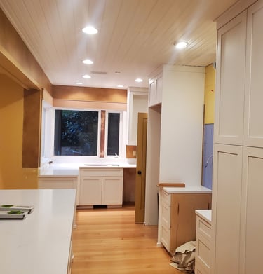 During work picture of a kitchen