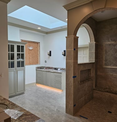 Finished bathroom in isshiqua washington