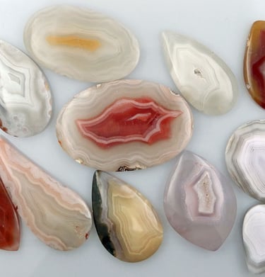 designer cabochons hand cut agate cabochons in bright colours 