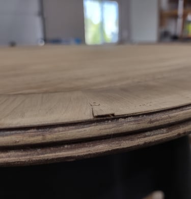 Repair delamination of the original maple veneer.