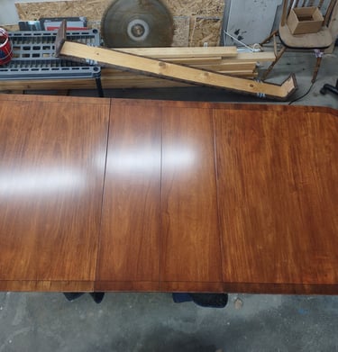 Restored vintage maple dining table. Ready for delivery.