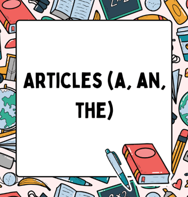 articles a an and the worksheets and exercises