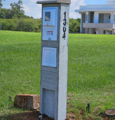 ligação subterrânea pedestal