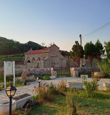 a stone church in Albania