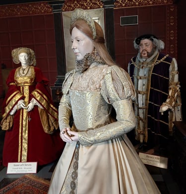 Models in costume Henry VIII Katherine Parr Sudeley Castle 