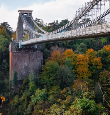 Bristol Clifton Suspension Bridge in autumn 