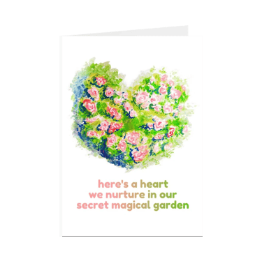 [heart of garden] secret magical garden organic Greeting Card