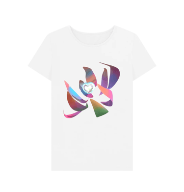 Mindful Lotus 莲 Metallic Petals ~ Feminine Crew Neck T-shirt