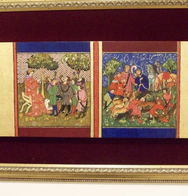 Díptico de caza. 95 x 60 cm. 1900 euros