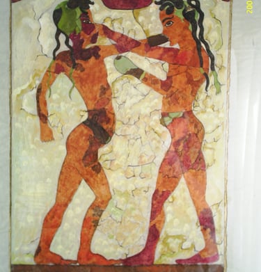 Niños boxeadores. 75 x 83 cm. 1500 euros