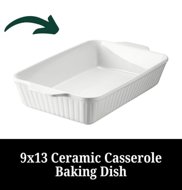 white casserole baking sish