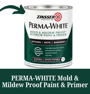 a white paint and a green paint on a white background