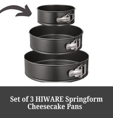 Set of 3 HIWARE Springform Cheesecake Pans  