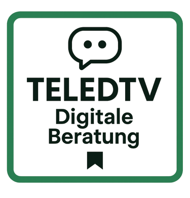 Digitale Beratung mit Logo TELEDTV