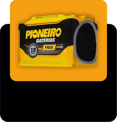 Bateria Automotiva Pioneiro FREE UP GRID 60Ah, com tecnologia Livre de Manutenção. Reginaldo Baterias