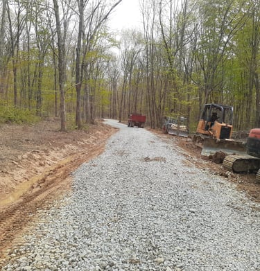 land clearing job and driveway build