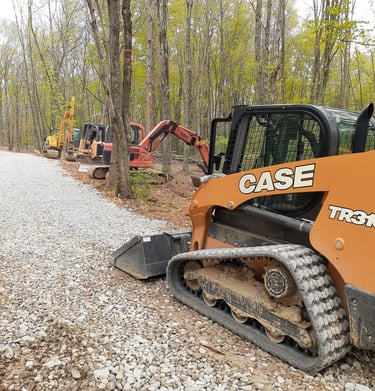 skid steer dozer track Hoe